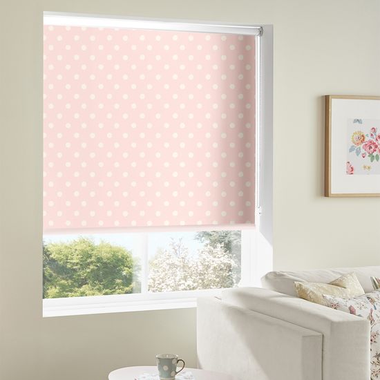 Cath Kidston Button Spot Pink Roller Blind